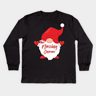 The Flossing Gnome Matching Family Group Christmas Pajama Kids Long Sleeve T-Shirt